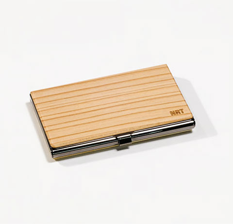 Tarjetero Original del Aeropuerto de Narita <Hecho con Madera Talada del Aeropuerto>